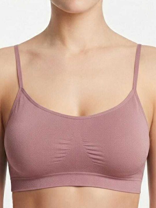 Damen Sport-BH Beige mit Leichter Polsterung