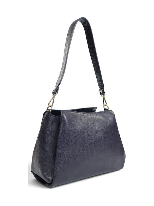 Damentasche aus Leder in Navyblau