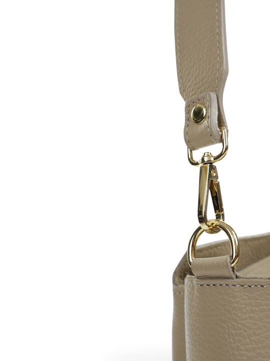 Leather Women's Shoulder Bag Taupe