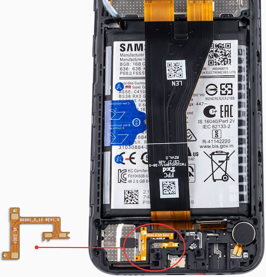 Samsung Internal Speaker Flex Cable Samsung Galaxy A14 5g Service Pack Orange