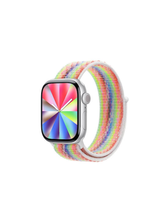 Apple Mj5a4zm/a Каишка за Смарт Часовник Watch 42mm Pride Edition Sport Loop Многоцветна
