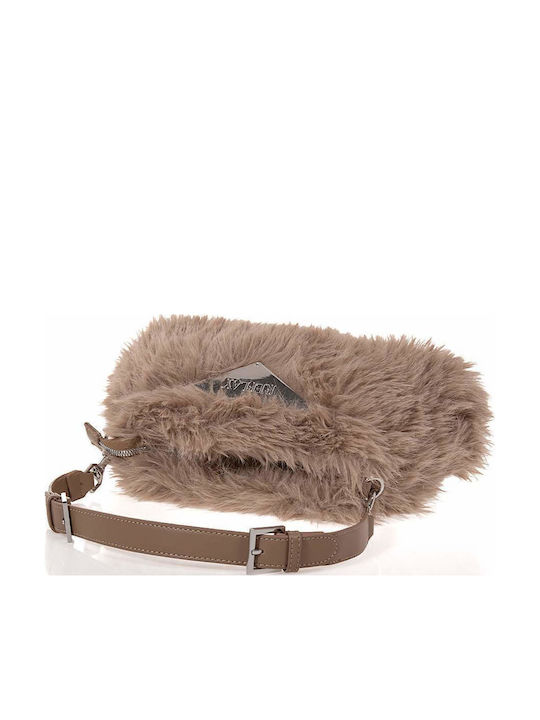 Fur Women's Shoulder Bag Beige