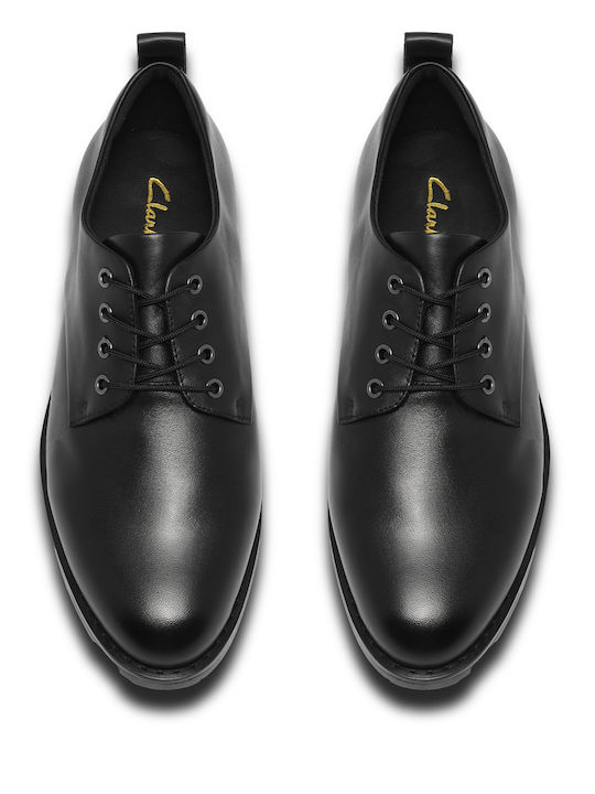 Lace Δερμάτινα Γυναικεία Oxfords σε Μαύρο Χρώμα