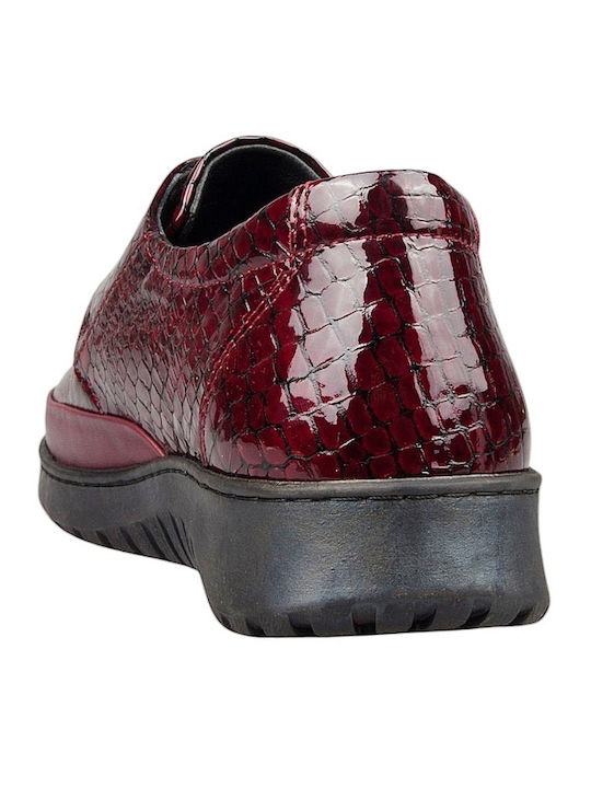 Anatomische Damen Slip-Ons Leder Rote