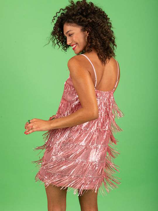 Sommer Abendkleid Trägerlos Rosa