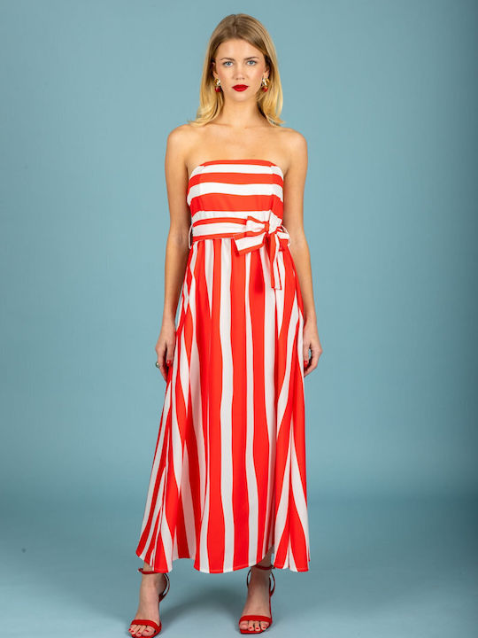 Sommer Damenkleid Rot 131-81914-Rot (74B)