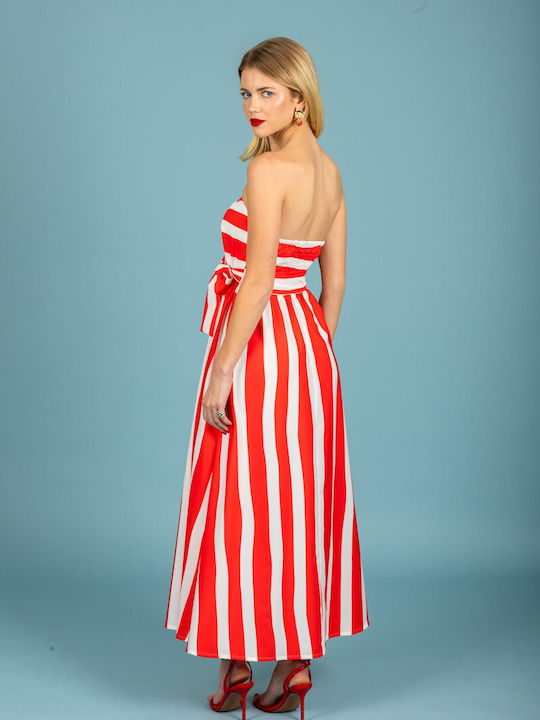 Sommer Damenkleid Rot 131-81914-Rot (74B)