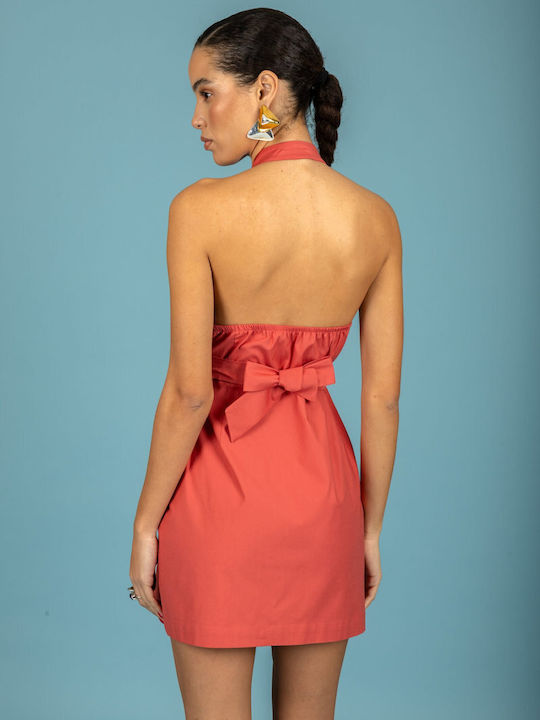 Summer Mini Dress Peach