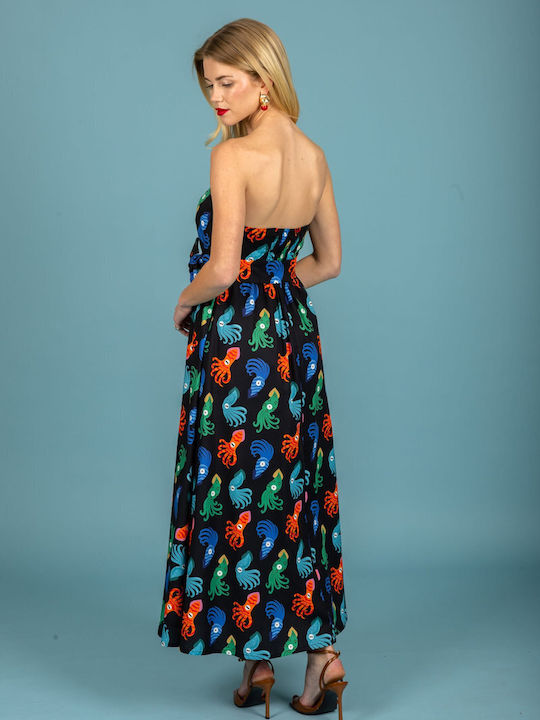 Sommer Damenkleid Schwarz 131-81917-Schwarz (60B)