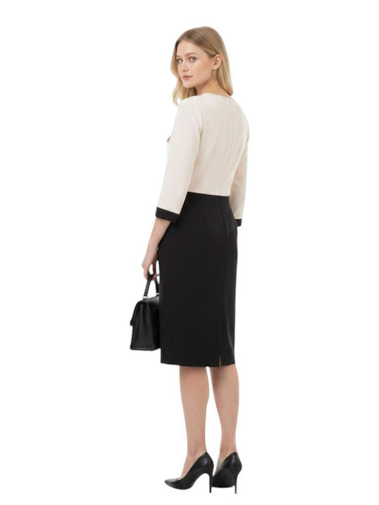 Forel Damenkleid Business Ecru