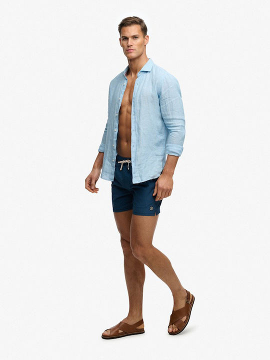 Stud Men's Swimwear Blue Striped Shorts