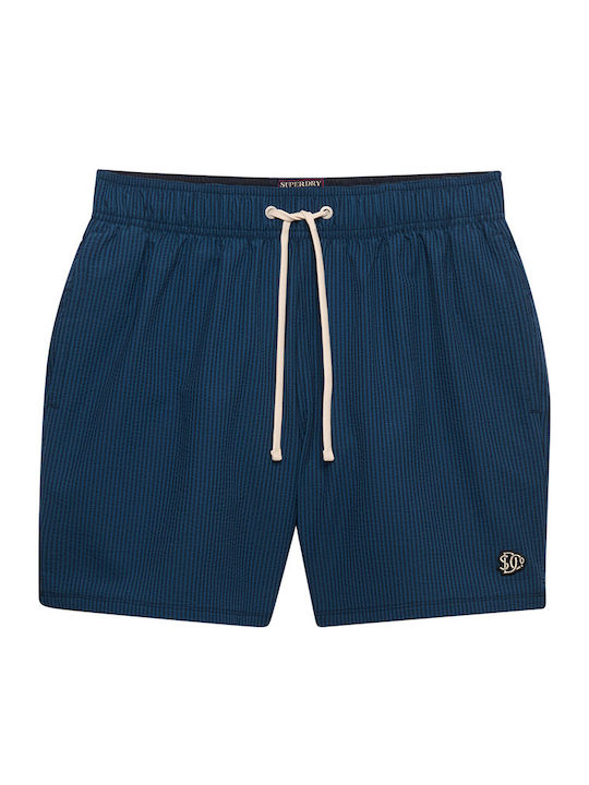 Stud Men's Swimwear Blue Striped Shorts