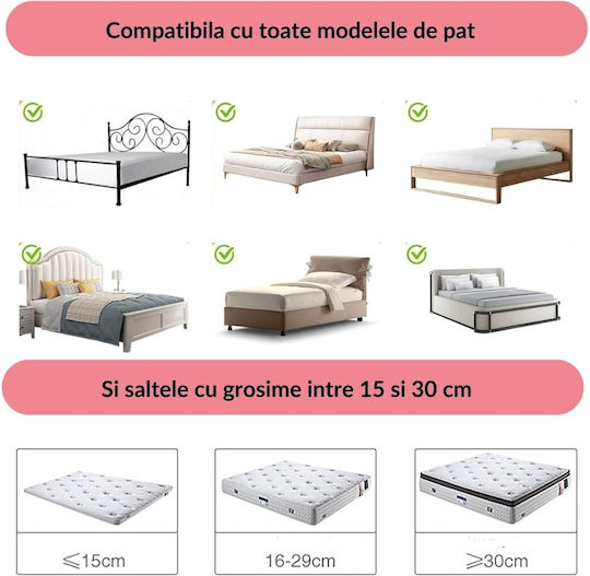 Kidizi Bară de Protecție pentru Pat Pliabilă din Material Textil în Culoare Gri 160 cm