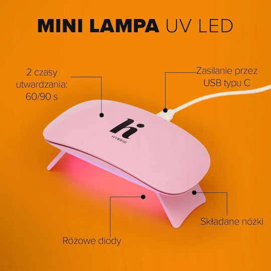 Hi Hybrid UV/LED Nagellack Aushärtungslampe 6W Rosa