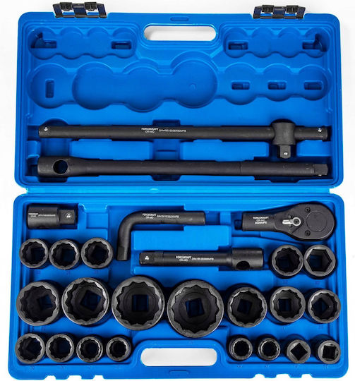 Forcekraft Ratchet With Sockets 3/4" 26 Pieces