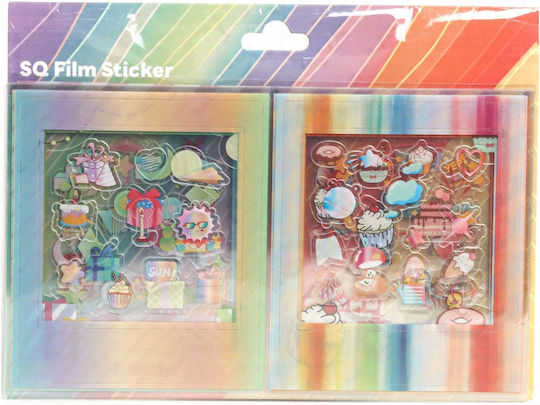 Loveinstant Set 12 Decorative Fuji Instax Square Photo Frames Stickers Square Link Sq1 Sq6 Sq20 Sq40 Sq10
