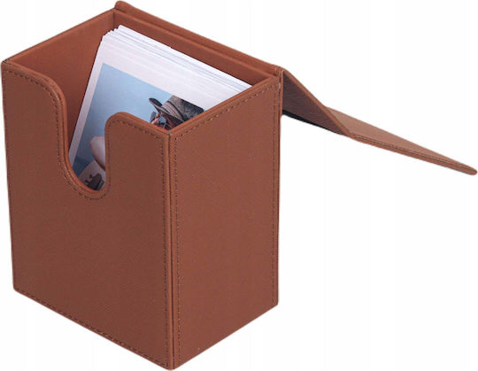 Loveinstant Photo Storage Case Fuji Instax Wide 400 & Polaroid 600 Capacity 100 Photos Brown Window