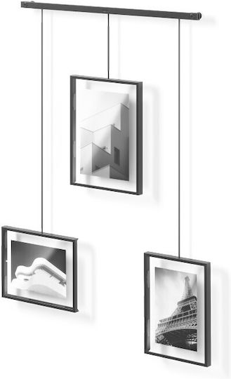 Umbra Rame Foto Multi De Perete 3 Fotografii Metalică Cu Ramă Neagră Neagră 3 Bucăți