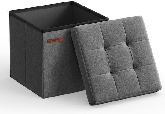Songmics Hocker Für Das Wohnzimmer Mit Stauraum Dunkelgrau 30x30x30cm