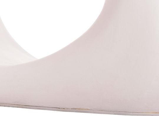 Hocker Für das Wohnzimmer Keramik Lans White 55x30x46cm