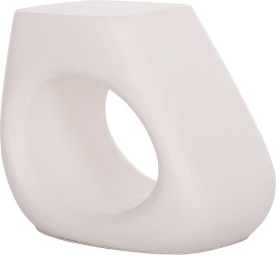 Hocker Für das Wohnzimmer Keramik Lans White 55x30x46cm