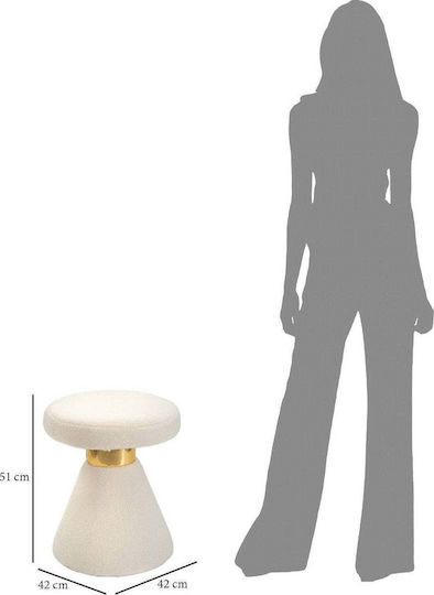 Samt Hocker Für Das Wohnzimmer Beige