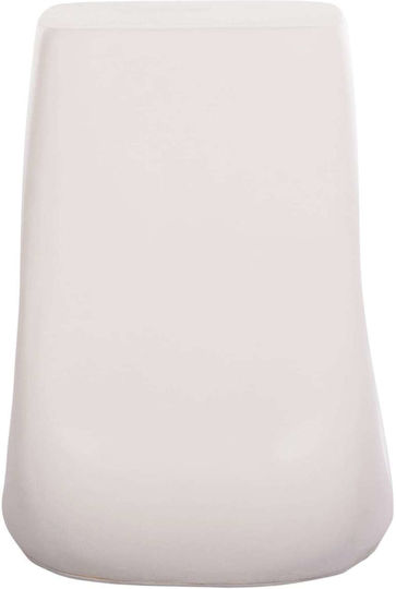 Keramischer Wohnzimmerhocker Lans Weiß 55x30x46 cm