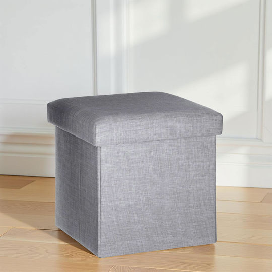 Atmosphera Stool for Living Room with Storage Space Tomaz Gray 38x38x38cm