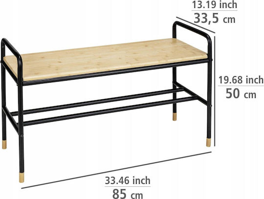 Metal Shoe Organizer from Bamboo 80x50x33.5cm