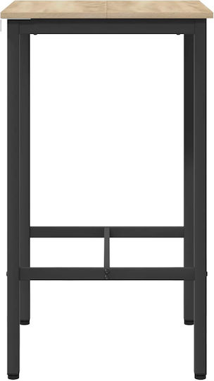 Sonoma Oak Square Bar Table Wooden with Metal Frame Sonoma 52x52x90cm