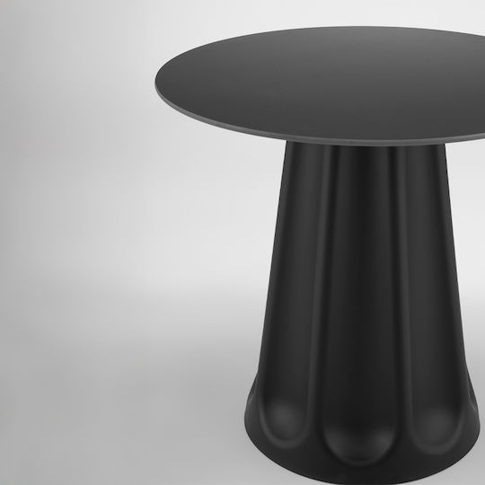 Vellum Kitchen Table with Ceramic Surface Black 80x80x76.5cm