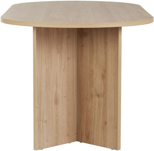 Sablin Овална Трапезна Маса Дървена Дъб 180x89.5x75см