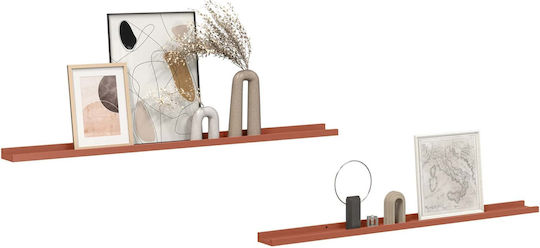 Red Wall Shelves 2 Pieces 115x9x3cm