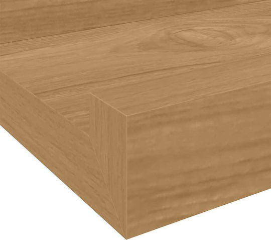 Brown Wall Shelves 2 Pieces 80x9x3 cm