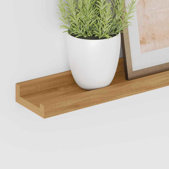 Brown Wall Shelves 2 Pieces 80x9x3 cm
