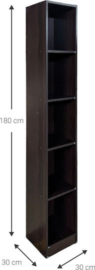 Bibliothek Eliot 5s Weiße 30x30x180cm