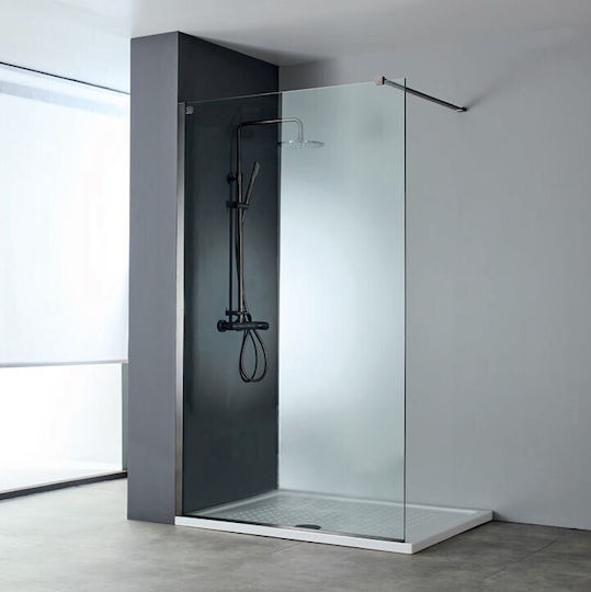 Devon Iwis Walk-in Фиксирана страна Душ 59x200см Черно