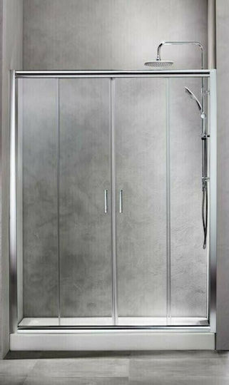 Tema Duschwand mit Schiebetür 150-153x180cm Klarglas Tema Duschwand mit Schiebetür 150-153x180cm Klarglas