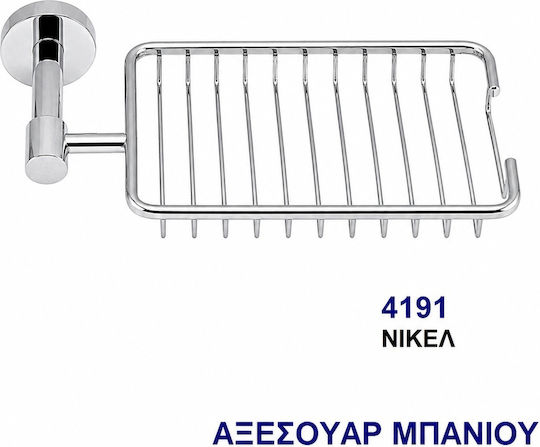 Import Hellas Σπογγοθήκη Επιτοίχια Inox Ασημί
