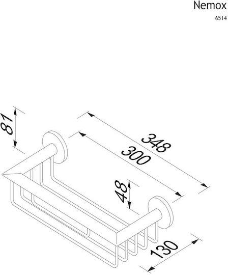 Geesa Nemox Държач За Гъба Inox Браширано Матирано