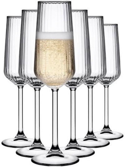 Pasabahce Allegra Set Pahare De Sampanie / Cocktail Pahare Cu Picior Din Sticlă 195ml 6 Bucăți