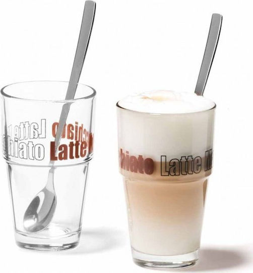 Leonardo Σετ Ποτήρια Καφέ / Freddo Γυάλινα 250ml 2τμχ