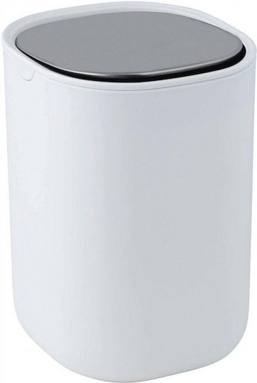 Wenko Inox Bathroom Bin 1.5lt White