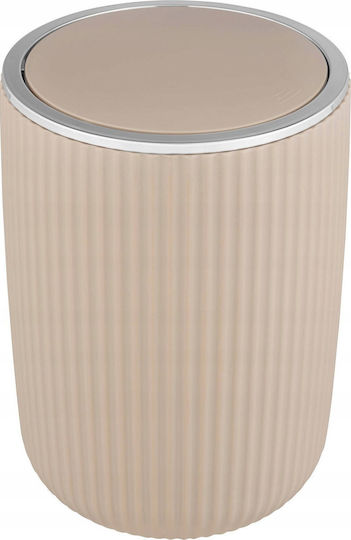 Wenko Plastic Bathroom Bin 5.5lt Beige