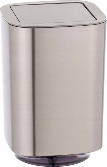 Wenko Plastic Bathroom Bin 5.5lt Silver