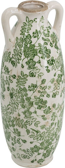 Artekko Dekorative Keramikvase Aurelion Weiß Φ13xΥ35cm