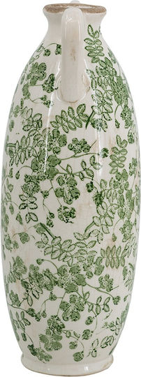 Artekko Dekorative Keramikvase Aurelion Weiß Φ13xΥ35cm
