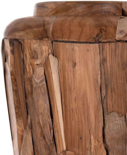 Vază Decorativă de Podea Fb918299 Bucăți de Teak Reciclat Natural Φ43x152cm