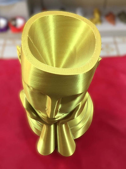 3D Art Shop Plastic Gold Vase 3x3xH20cm