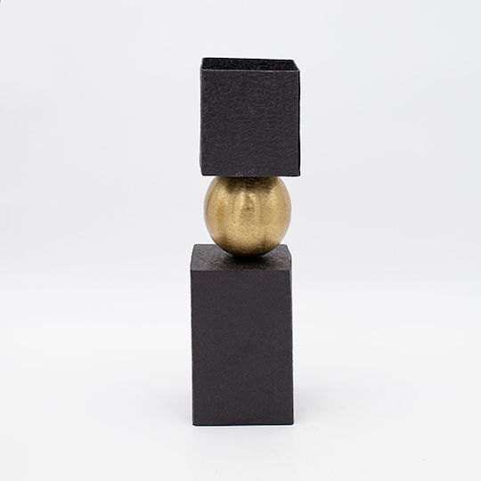 Decorative Metallic Black Vase 8x8xH28cm